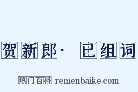 贺新郎·已组词是什么意思的图片
